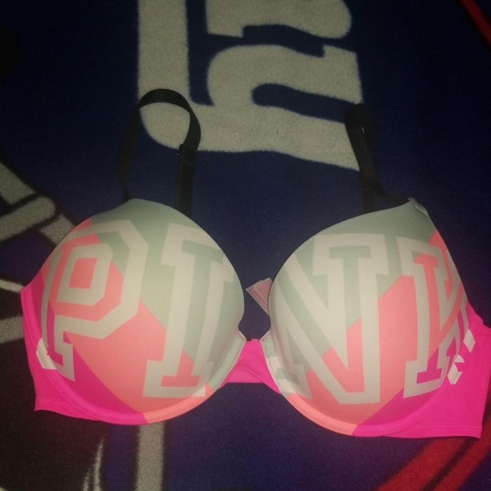 Pink 34D push up bra